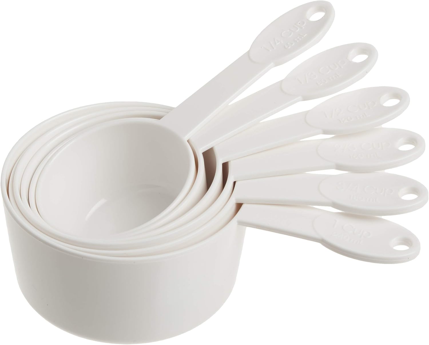 Prepworks by Progressive Angled Measuring Cup Set, Nesting Plastic Cups, Multicolor